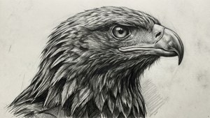 Pencil Sketch Eagle