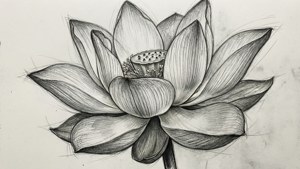 Pencil Sketch Lotus