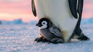 Penguin Parent and Chick