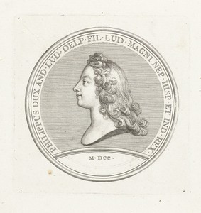 Penning met buste van Filips V van Spanje