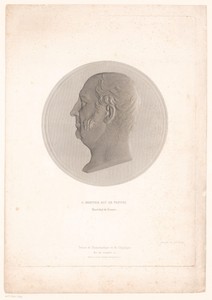 Penning met het portret van Édouard Mortier