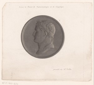Penning met het portret van keizer Napoleon Bonaparte