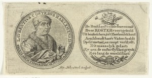 Penning met portret van Laurens Jansz. Coster
