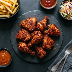 Peri Peri Chicken Meal Flat Lay