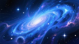 Periwinkle Cosmic Swirl