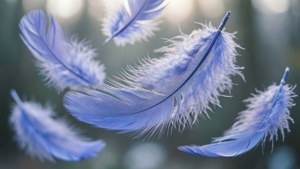Periwinkle Floating Feathers