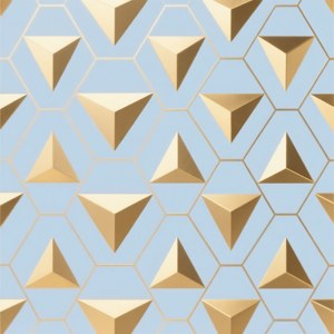 Periwinkle Geometric Gold