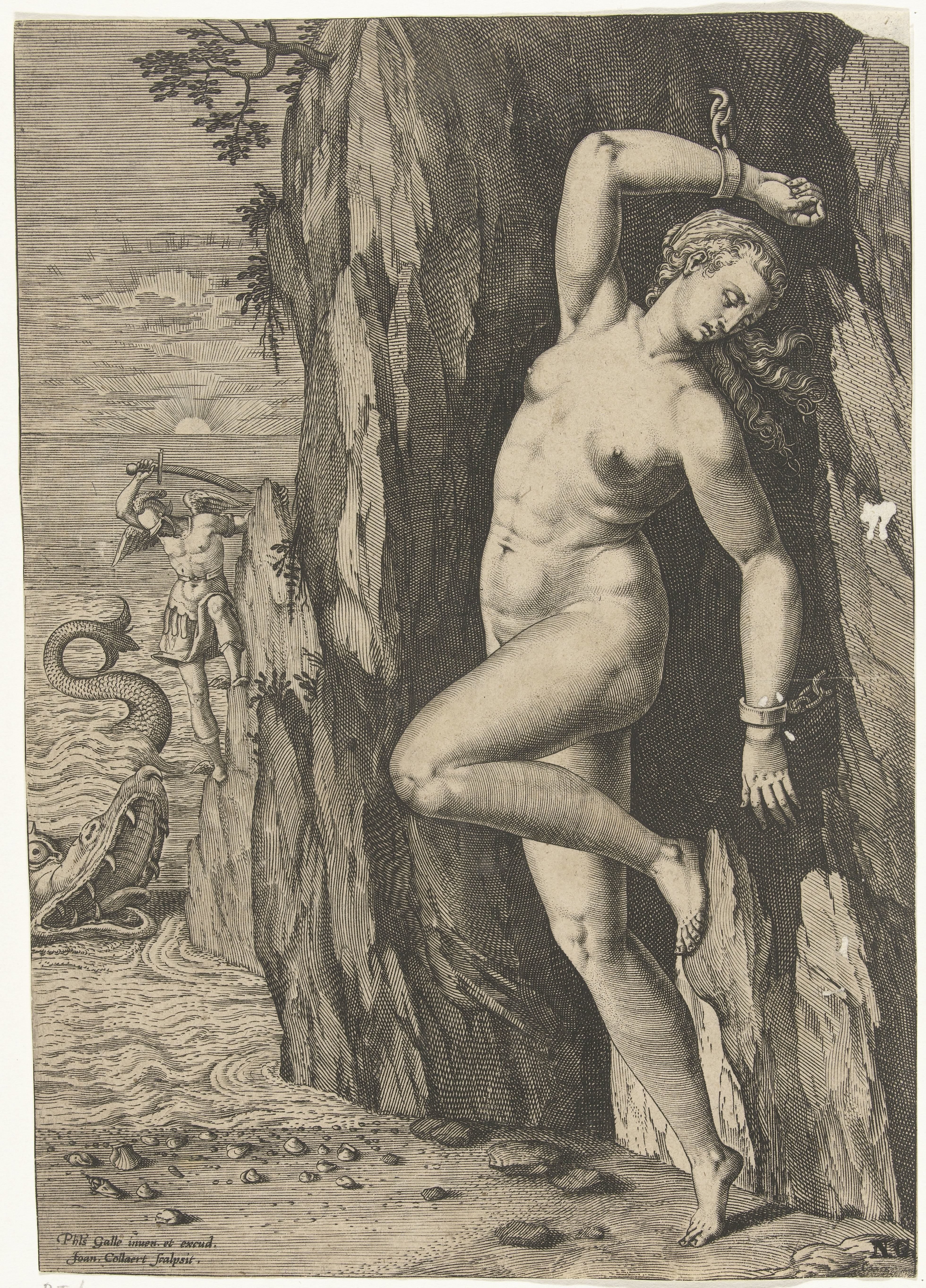 Perseus en Andromeda by Jan Collaert (II)