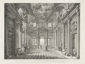 Perspectival View of the Salon of the Palazzo Spinola, Genoa