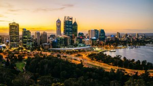 Perth Skyline Sunset