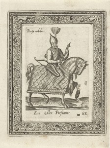 Perzische edelman te paard