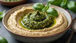 Pesto Swirl Hummus
