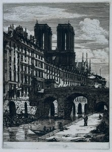 Petit Pont over de Seine in Parijs