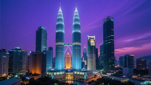 Petronas Towers Twilight Glow