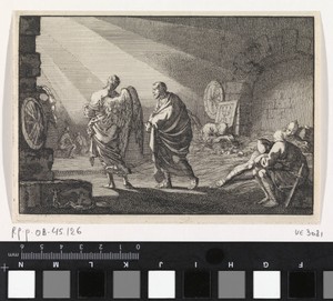 Petrus door de engel uit de gevangenis bevrijd