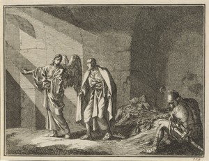 Petrus door de engel uit de gevangenis bevrijd