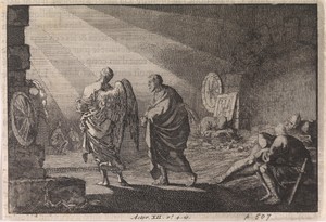 Petrus door de engel uit de gevangenis bevrijd