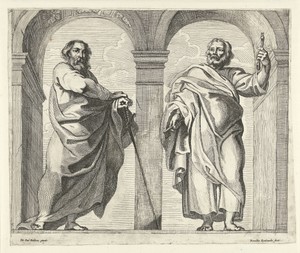Petrus en Paulus in een vestibule