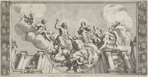 Petrus in de hemel ontvangen
