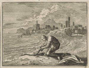Petrus vindt een munt in de bek van een vis