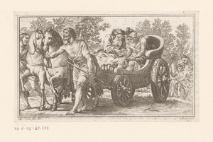 Philippus legt aan de Egyptische eunuch op zijn wagen de Schrift uit