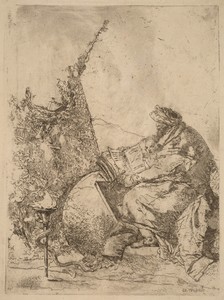 Philosopher Seated, with Globe, Book, and Compass