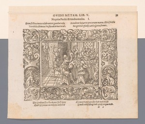Phineus verstoort de bruiloft van Perseus en Andromeda