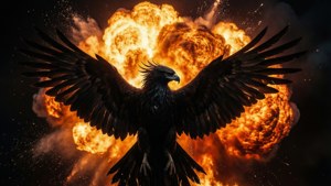 Phoenix Explosion Silhouette