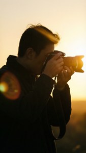 Photographer Silhouette Focus