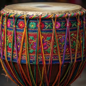 Phulkari Embroidered Dhol