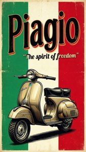 Piaggio Typography Poster