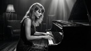 Piano Shadows Monochrome
