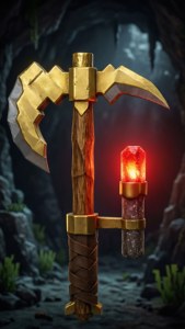 Pickaxe with Redstone Torch