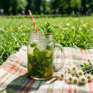 Picnic Mason Jar Mojito