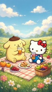 Picnic with Hello Kitty