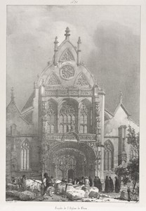 Picturesque and Romantic Trips in Old France, Franche-Compté: Front of the Church at Brou
