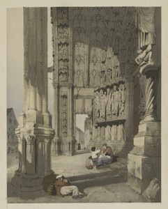 Picturesque Architecture in Paris, Ghent, Antwerp, Rouen, Etc.: South Porch of Chartres Cathedral,