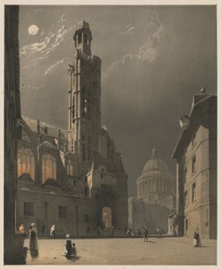 Picturesque Architecture in Paris, Ghent, Antwerp, Rouen: St. Etienne du Mont and the Pantheon, Paris