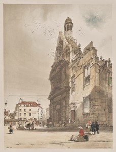 Picturesque Architecture in Paris, Ghent, Antwerp, Rouen:  St. Etienne du Mont, Paris