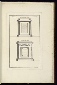 Piedestal arondi par les angles [et] Piedestal à pans coupés
