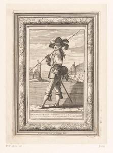 Piekdrager in harnas, gekleed volgens de mode van ca. 1630