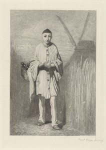 Pierrot bij een molen