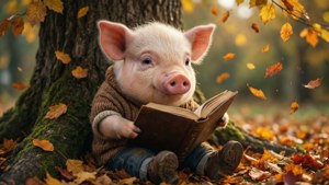 Pig Reading Autumn