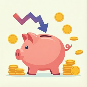 Piggy Bank Decreasing Rate