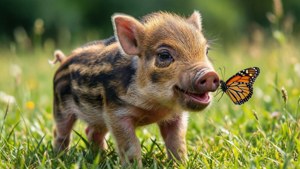 Piglet Butterfly Play