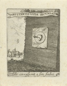 Pijl in het midden van een hart