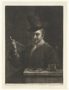 Pijprokende man