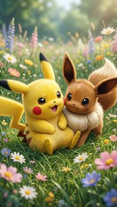 Pikachu and Eevee Play