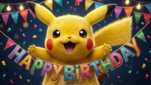Pikachu Birthday Banner