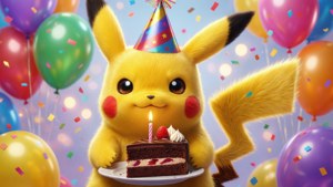 Pikachu Birthday Cake Celebration